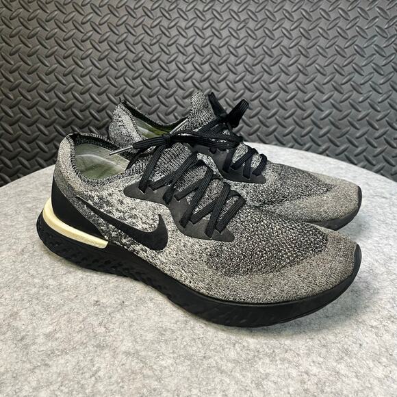 Nike Womens Epic React Flyknit AQ0070-011 Black Running Shoes‎ Sneakers Size 10 - Picture 1 of 6
